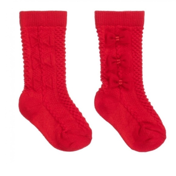 Red bow high knee socks - Picture 1 of 6
